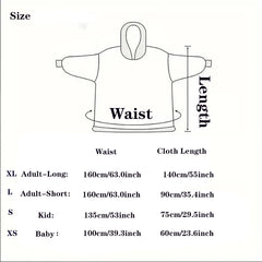 Sweat-shirt à capuche d'hiver pour femmes et hommes, pull polaire géant TV, couverture surdimensionnée avec manches, vêtements citrouille d'halloween pour adultes