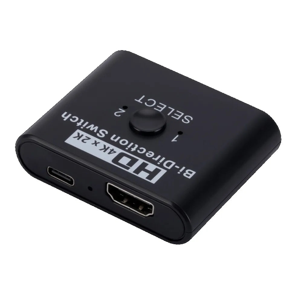 8K 60Hz 4K 120Hz HDMI Switch, 2-Port Bidirectional HDMI Splitter Switch for Laptop, Xbox, PS3/4, TV Box, and Projector/TV Monitoring