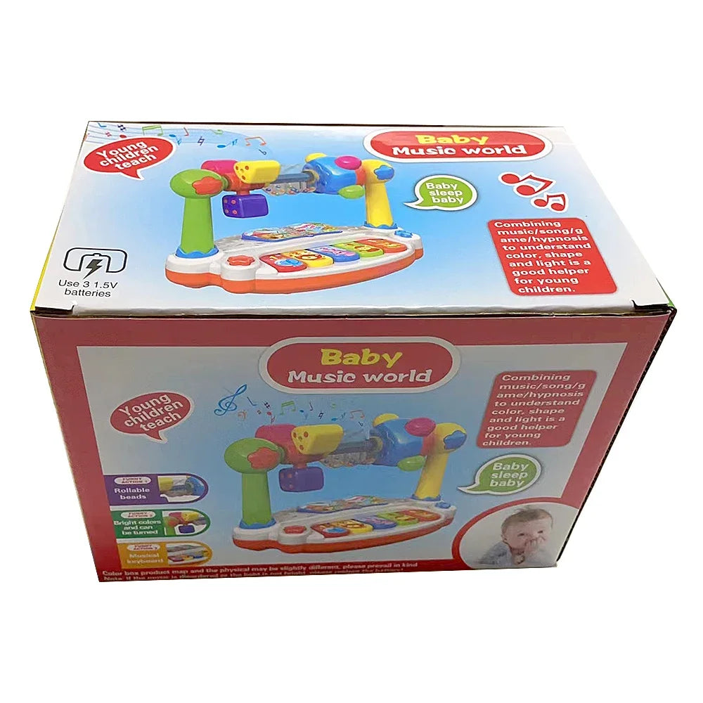 Clavier de Piano musical rotatif pour enfants, avec son léger, jouets musicaux pour bébés, jouets musicaux pour tout-petits, jouet musical éducatif précoce, cadeaux