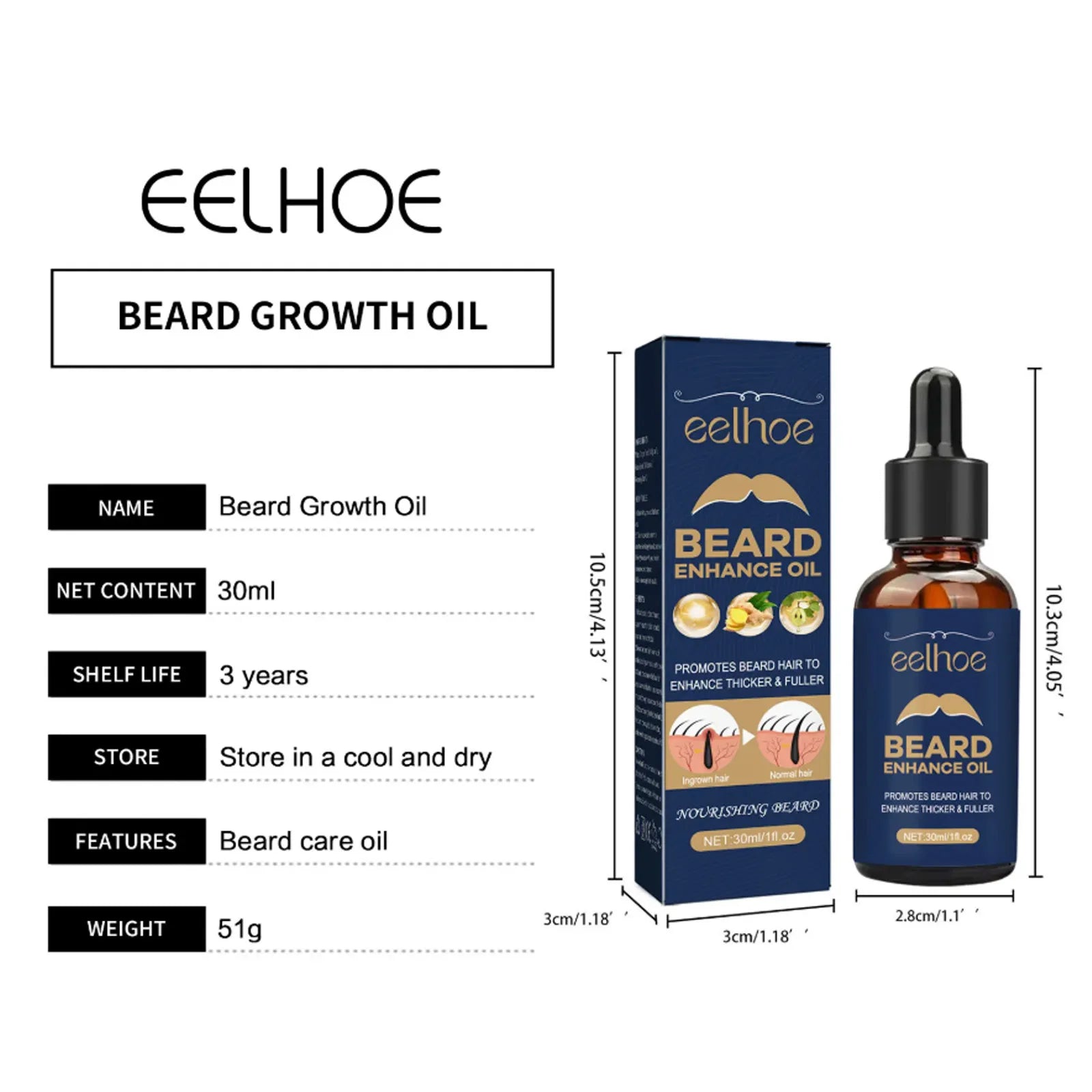 Huile de soin pour barbe, hydratante, adoucissante, nourrissante, brillante, nourrissante, épaississante, pour le toilettage et le soin de la barbe pour hommes