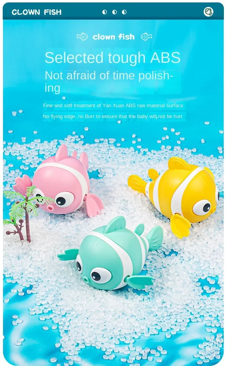 Jouets de Bain pour Bébé, Poisson de Natation Mignon, Animal de Dessin Animé Flottant, Jeu d'Eau Classique, pour les Tout-Petits, Tendance