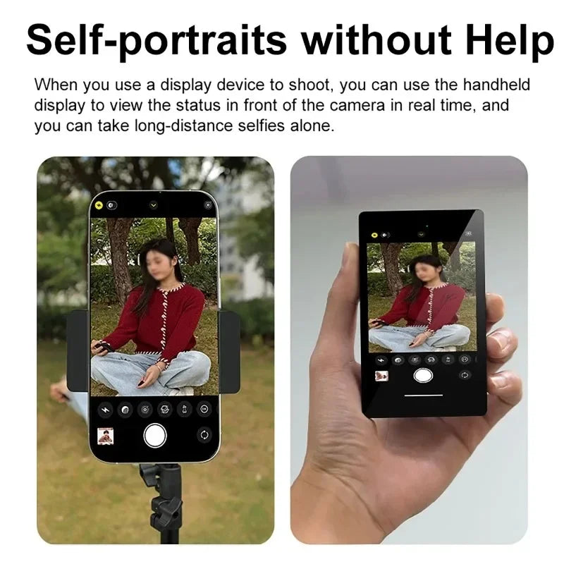 Écran de moniteur magnétique sans fil pour Smartphone Vlog, diffusion en direct, enregistrement vidéo, caméra arrière de téléphone, Selfie