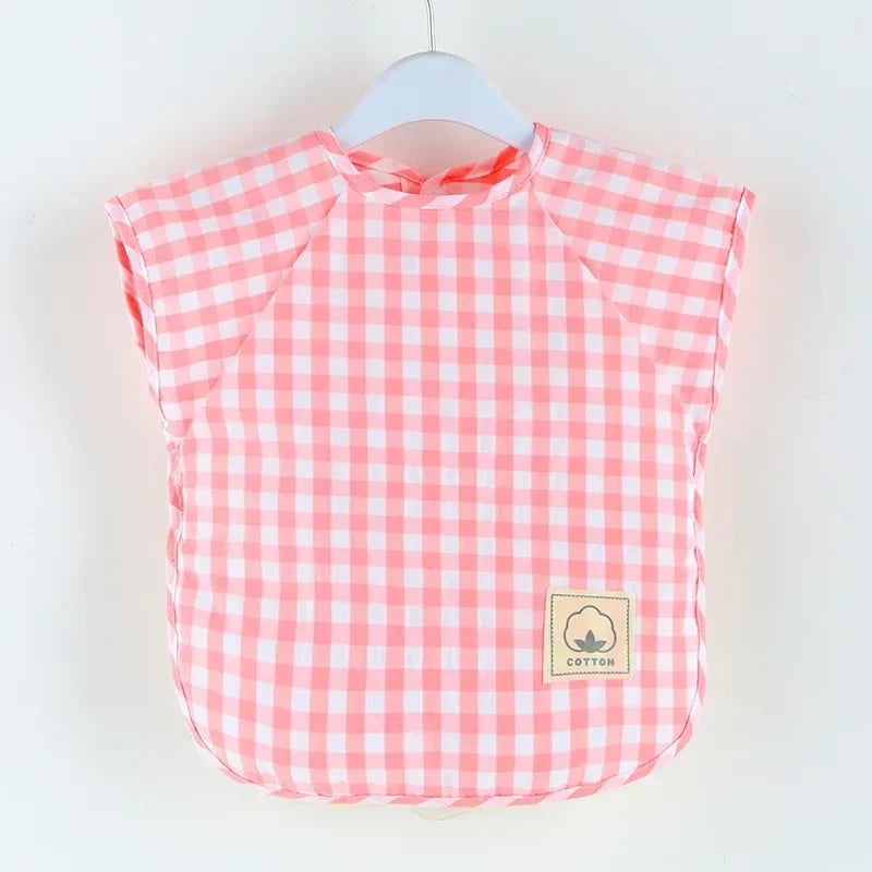Bavoir mangeant pour bébé, tablier imperméable sans manches, salopette alimentaire, peinture en argile faite à la main, vêtements de travail pour filles et garçons, tissus à roter