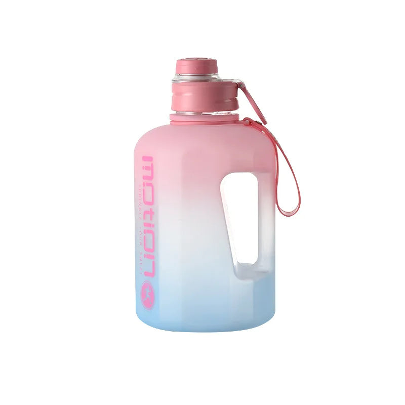 Bouteille d'eau de sport de grande capacité fecL, bouilloire de fitness en plein air, tasse d'eau en plastique nickel é, grand baril à souder portable pour étudiants