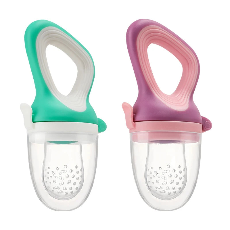 SAIDAH mangeoire à fruits et légumes pour bébé avec sac en maille moyenne Silicone liquide de qualité alimentaire alimentation délicieuse nutritionnelle