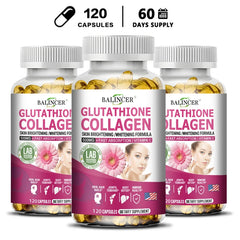 Collagène de glutathion - Blanchiment et éclaircissant, soutient la santé de la peau, des cheveux et des ongles, favorise la désintoxication et la santé immunitaire