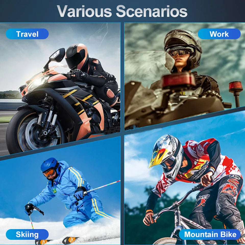 Casque de moto Bluetooth casque sans fil casque avec Microphone écouteur ENC suppression du bruit mains libres parlant conduite