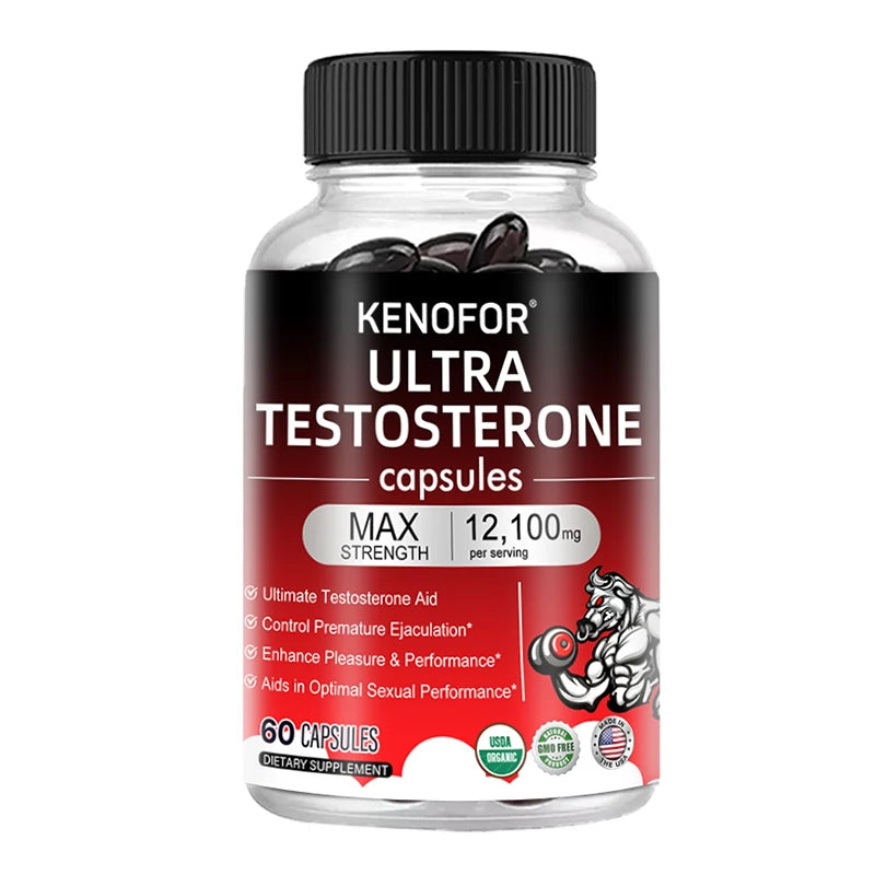 Supplément de force masculine, 12100mg par portion, soutient l'énergie, l'endurance et la force, isole la fatigue, augmente la masse musculaire