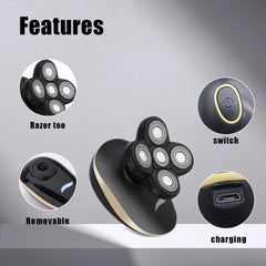 Rasoir électrique pour hommes tondeuse à cheveux tondeuse à barbe rasoir de tête chauve rasoir humide et sec ménage Rechargeable rasage de tête chauve