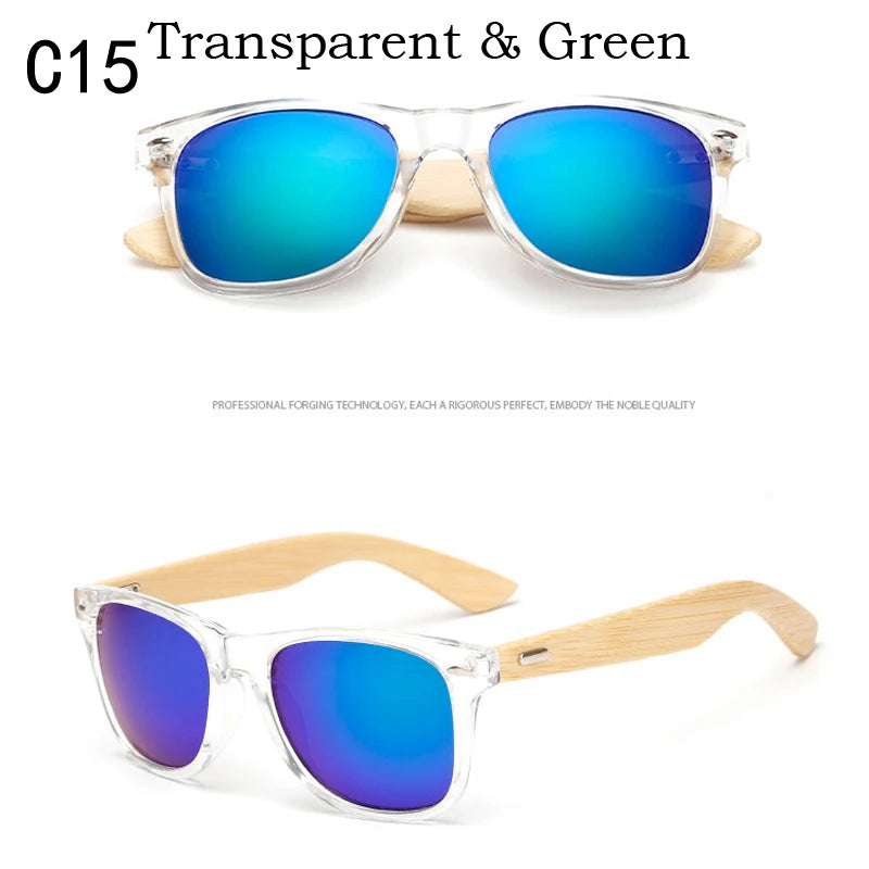 16 couleurs bambou lunettes de soleil hommes lunettes de soleil en bois femmes marque concepteur miroir Original bois lunettes de soleil rétro de sol masculino