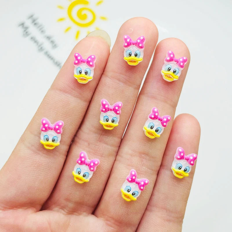 50 pièces nouveau Kawaii dessin animé animal résine dos plat Scrapbook Figurine bricolage arc décor manucure accessoires artisanat A91