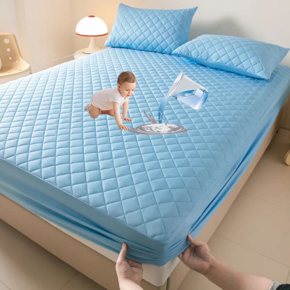 Housse de matelas imperméable, Anti-acariens, douce, confortable, respirante, drap-housse non inclus, taie d'oreiller
