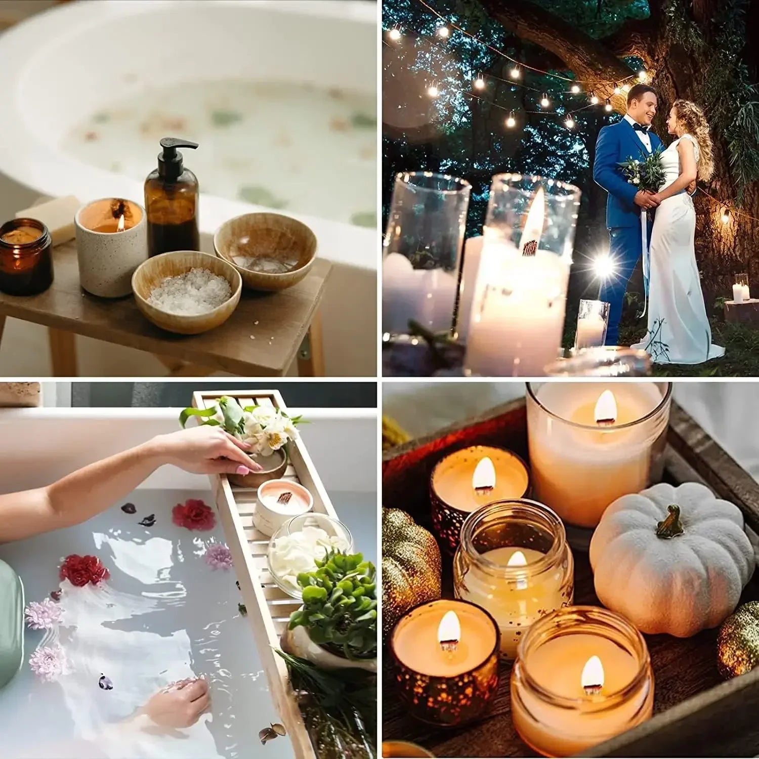 Bougie en cire de soja faite à la main, mèche en bois, bricolage, bougie d'aromathérapie, mèche à Induction unique, bougie en cire de paraffine, Guide d'artisanat