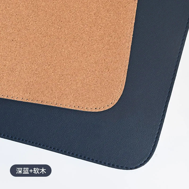 Tapis de bureau en cuir de liège, tapis de bureau pour clavier, grand tapis de souris de jeu, bloc d'écriture de bureau pour le bureau et la maison