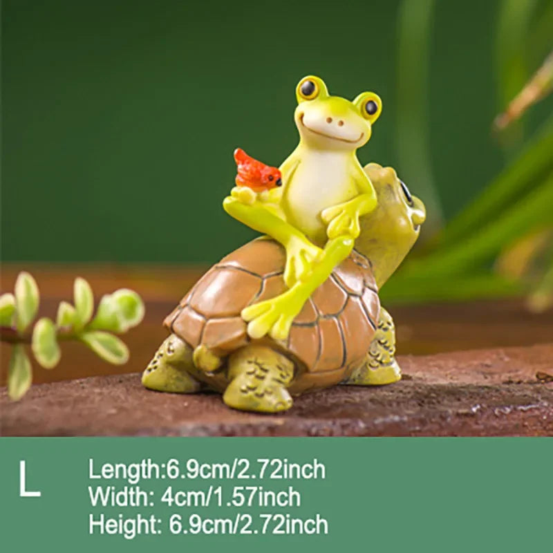 Simulation de fée de grenouille animale, Mini ornement en résine, décoration de jardin, Figurines miniatures, Micro paysage, Terrarium, cadeau artisanal
