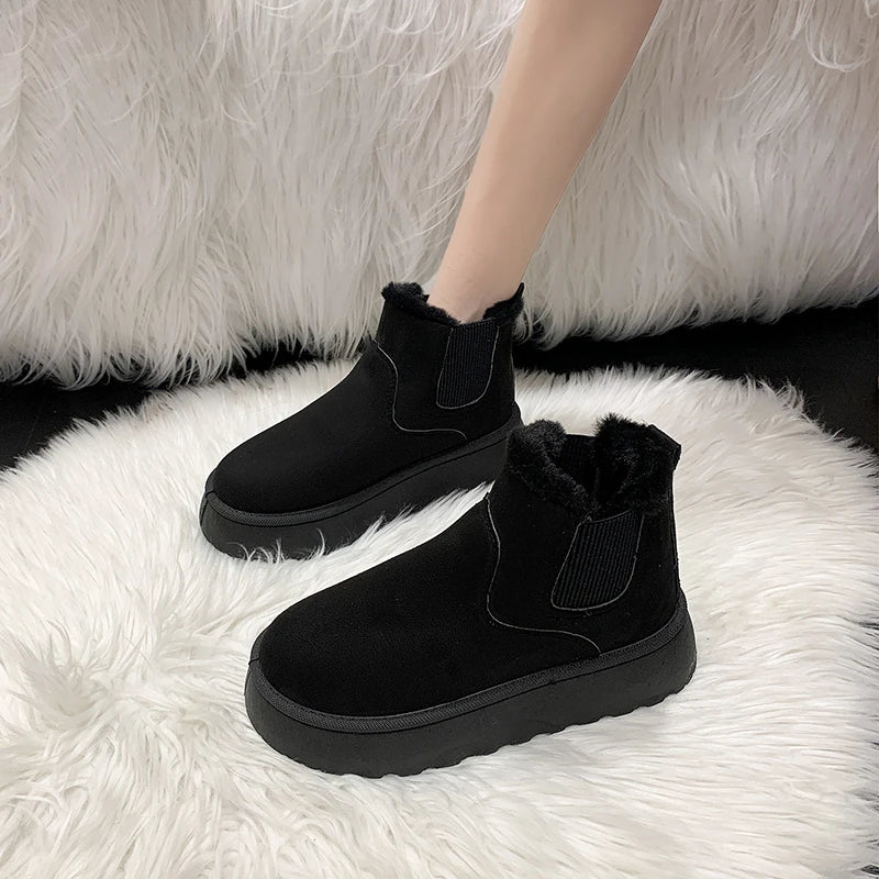 2025 nouvelles bottes de neige à semelles épaisses pour femmes en peluche chaude marque de luxe bottines de créateur hiver Mujer Botas nouvelles bottines pour femmes