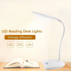 LED desk lamp powered by USB, eye protection, night light for bedroom, reading lamp for students, bedside lamp