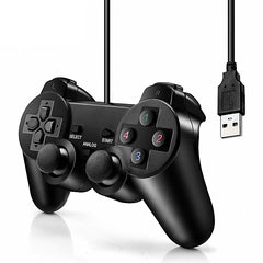 Manette de jeu filaire USB pour WinXP/Win7/Win8/Win10, Joypad pour PC Windows, ordinateur portable, Joystick de jeu noir