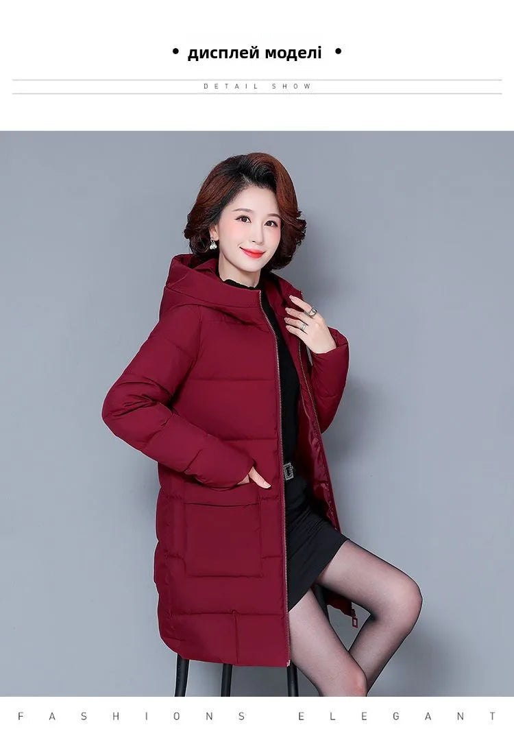 Thiened grande taille vers le bas coton Jaet vêtements d'hiver pour personnes d'âge moyen et ly et mère Sle manteau vêtements d'extérieur