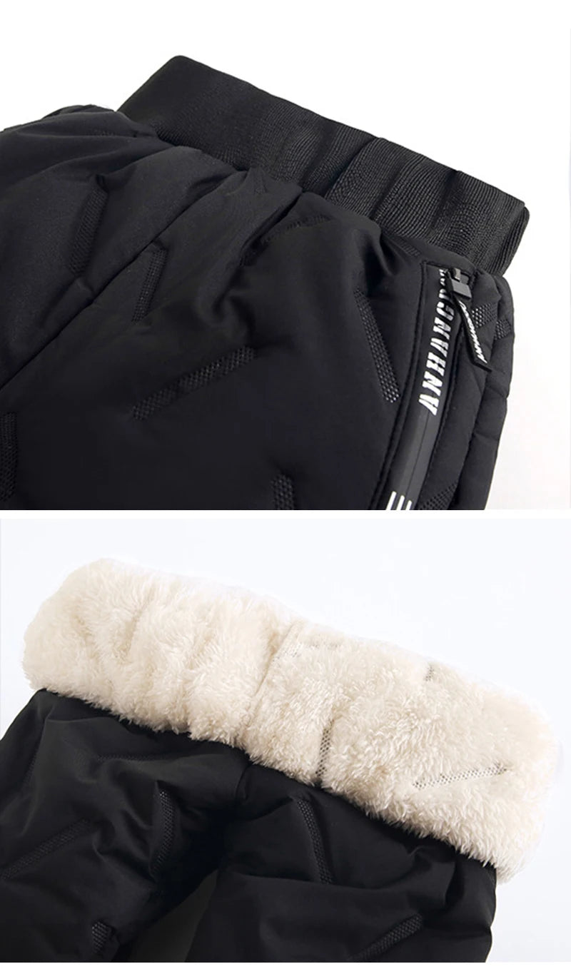 Filles hiver chaud mode cachemire coton pantalon pour garçons âgés de 3 à 12 ans enfants décontracté imperméable épaissir pantalons de survêtement vêtements pour enfants