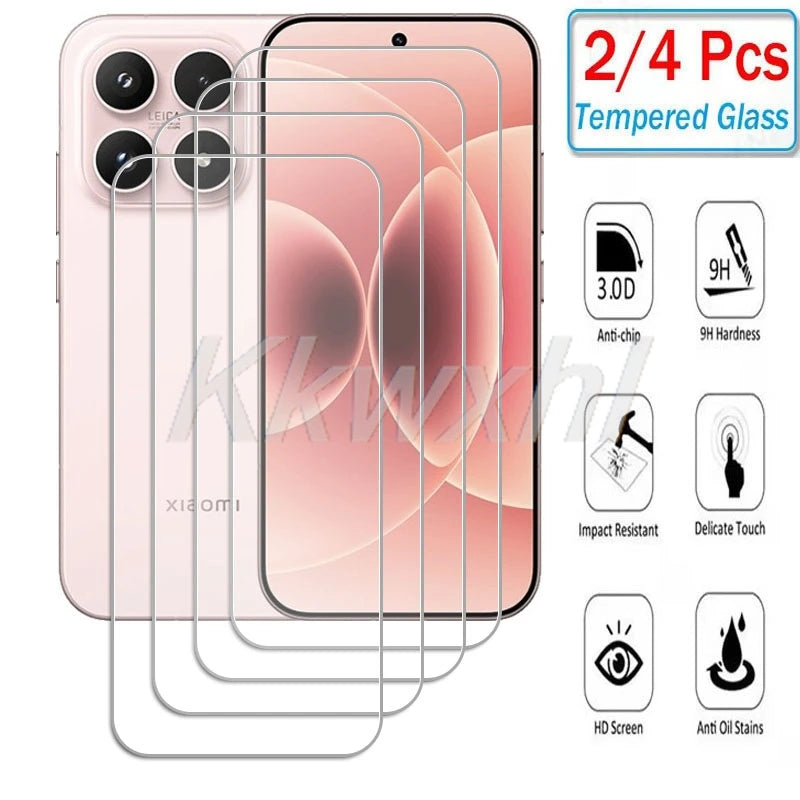 2-4 pieces 9H HD tempered glass for Xiaomi 17 Pro Max Xiaomi17ProMax Xiaomi17Pro Xiaomi17 17Pro Screen protector film 
