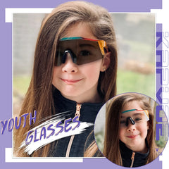 Kapvoe-Lunettes de soleil photochromiques pour enfants, lunettes de vélo de sport, lunettes de vélo d'extérieur pour garçons et filles, lunettes pour adolescents, UV400