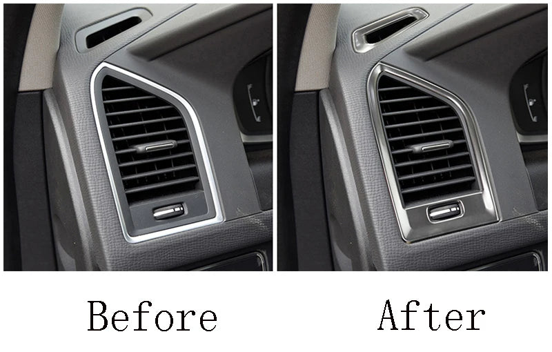 Pour Volvo XC60 2009-2017 accessoires d'intérieur automobile Console centrale AC tableau de bord sortie d'air clé de voiture panneau de démarrage revêtement d'habillage autocollant