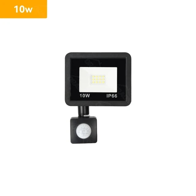 Outdoor LED floodlight, waterproof LED spotlight, 220V, 10W, 20W, 30W, 50W, 100W garden light with motion sensor, street light