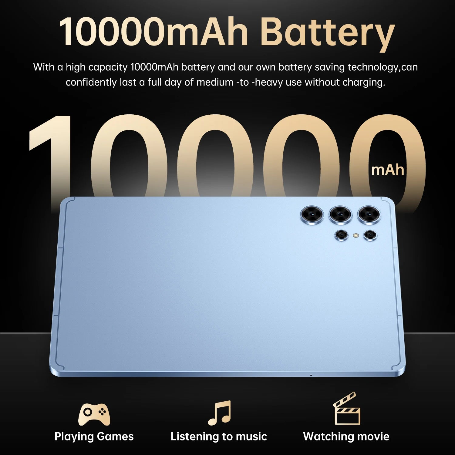 HOT Pad 25 Ultra tablette Android 15 système MSnapdragon 8 Gen3 Core 10.1 pouces écran HD 5G double SIM double veille 10000mAh batterie