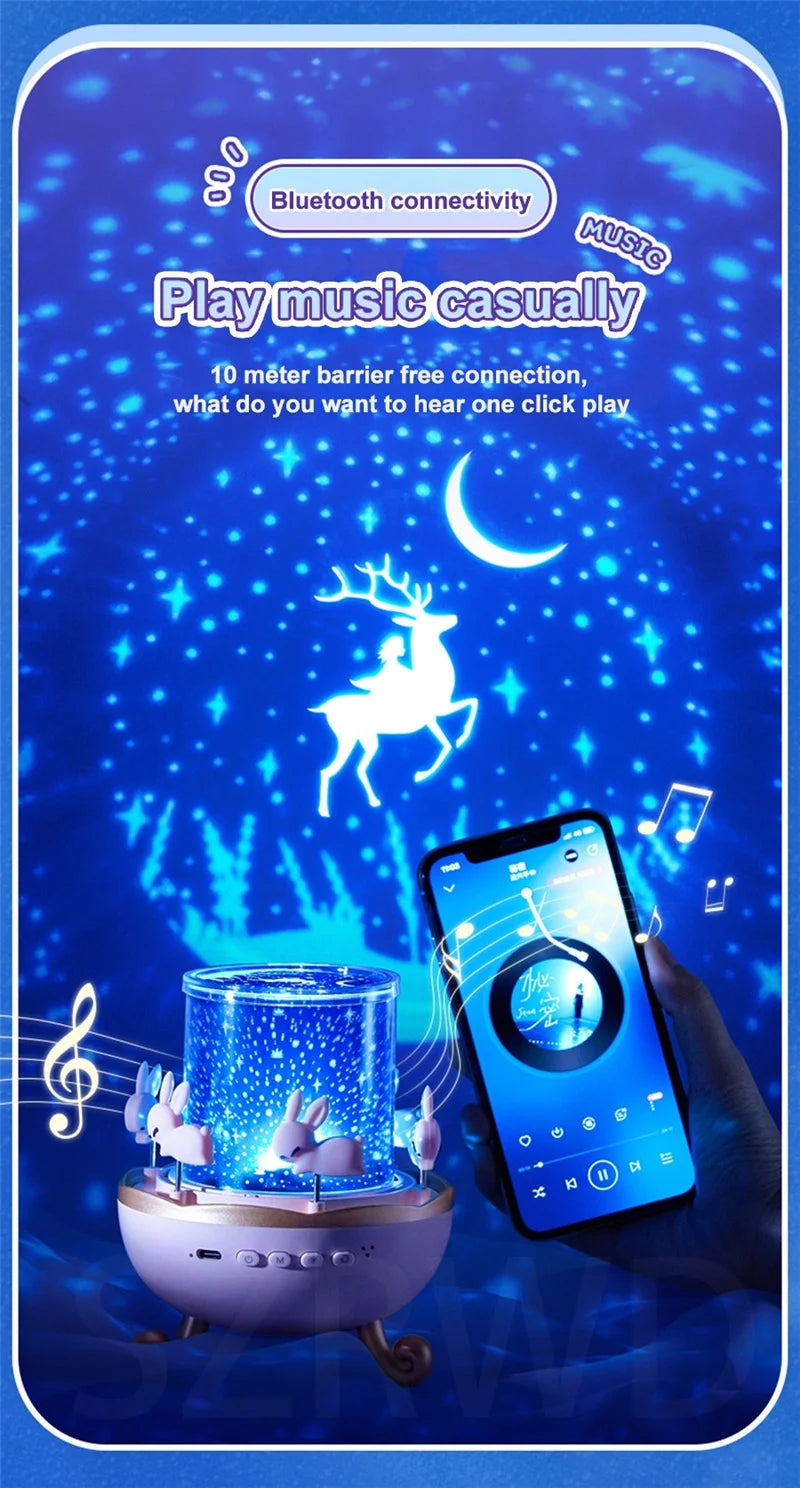 Projecteur de veilleuse pour enfants, chambre d'enfant, Rotation spatiale, lampe de nuit Led rechargeable par USB, 12 films, cadeau d'anniversaire et de noël