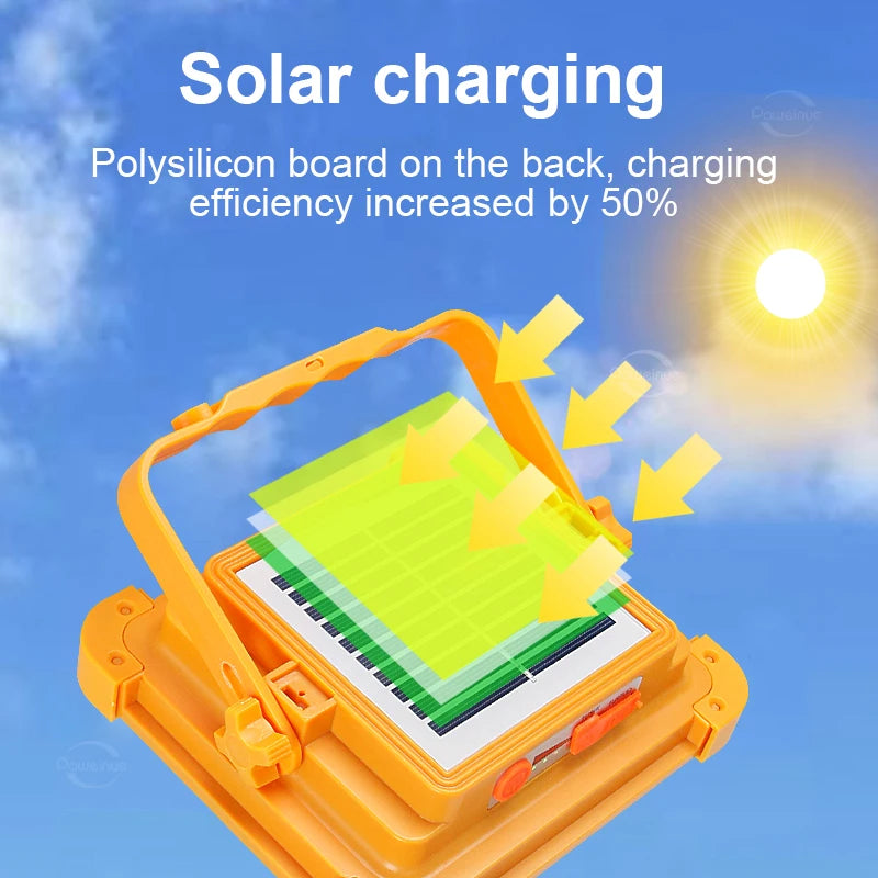 2025 New Outdoor Solar Lamp 35000000 LM LED Solar Light Outdoor Solar Light Emergency Camping Light Type-C Hanging Lantern