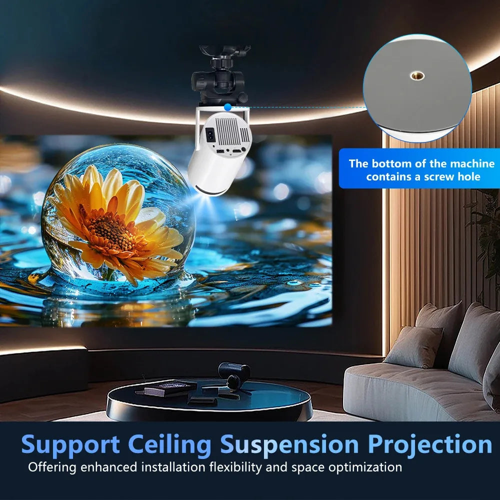 2025new DITONG HY300 pro nouveau projecteur HD 4K portable Android LED vidéo Home cinéma cinéma mini projecteur film HY300plus