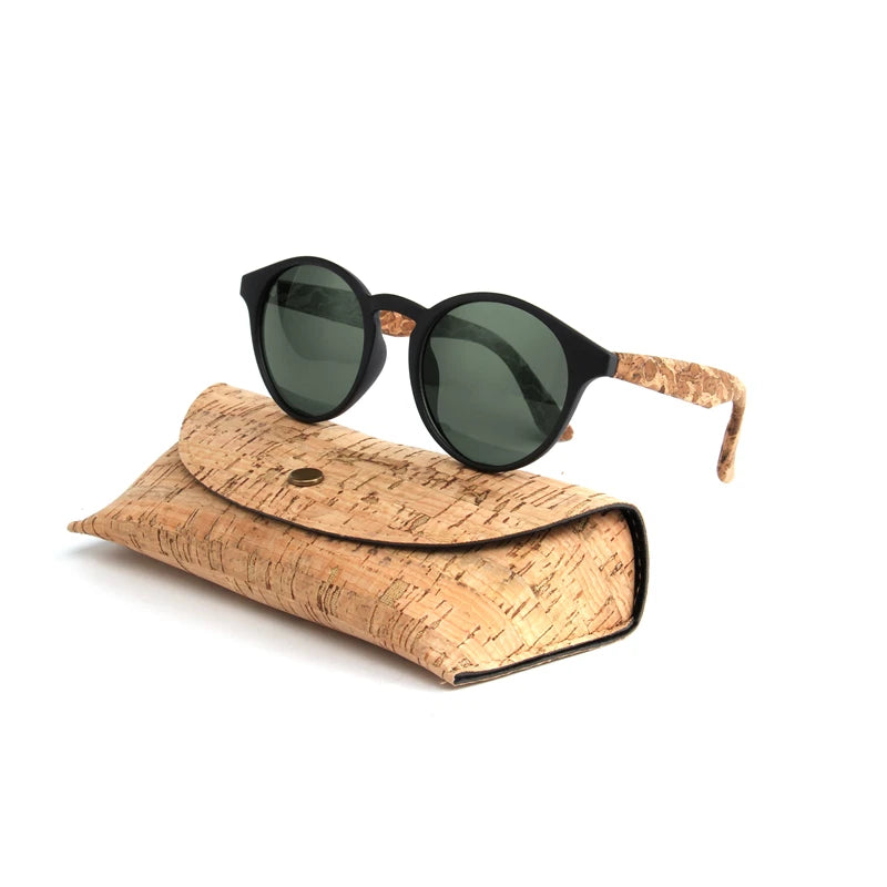 Kenbo haute qualité ronde bois bambou Grain lunettes de soleil polarisées avec étui mode femmes homme nuances lunettes de soleil en bois