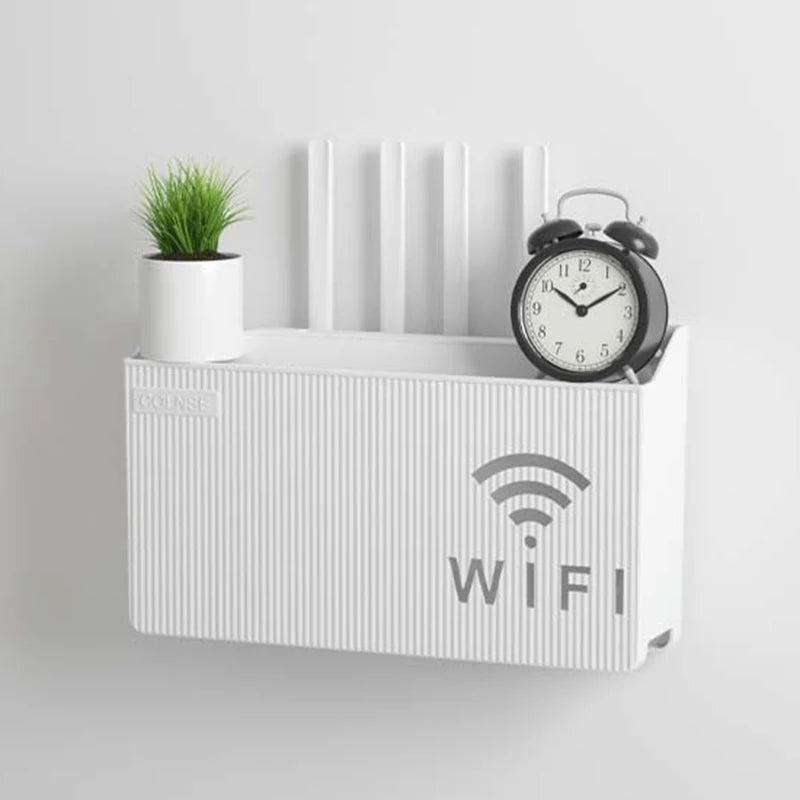 Boîte de rangement pour routeur domestique, WIFI sans fil, décodeur TV, support de rangement mural, pour salon, rangement de tri de chambre à coucher