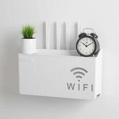 Boîte de rangement pour routeur domestique, WIFI sans fil, décodeur TV, support de rangement mural, pour salon, rangement de tri de chambre à coucher
