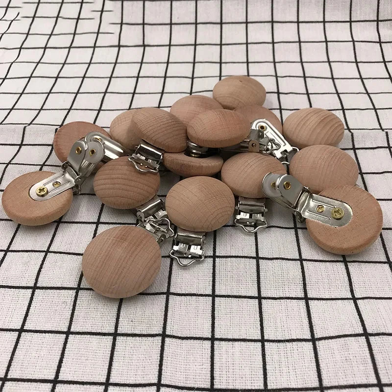 ABCPICK-Attache-tétine en bois pour bébé, 20 pièces, clip de sucette, accessoires, rapide, pour exécutif, jouets, cadeau, bricolage