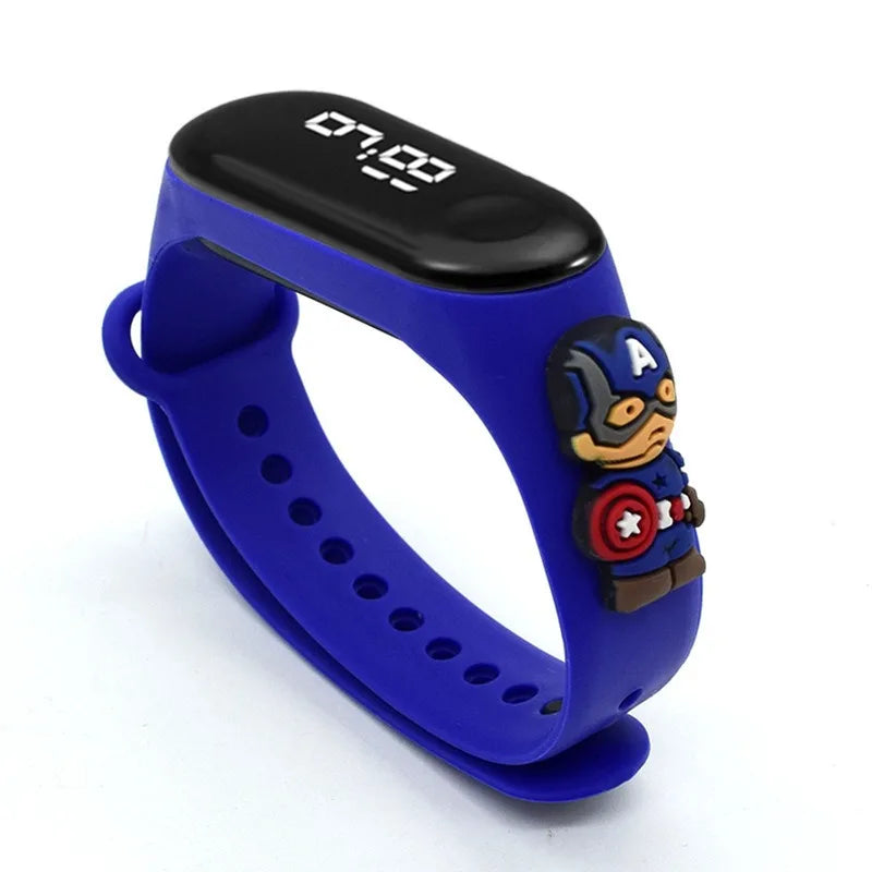 Dessin animé Marvel montre pour enfants montres de mode électronique affichage LED numérique montres étanche cadeau de vacances enfants montres
