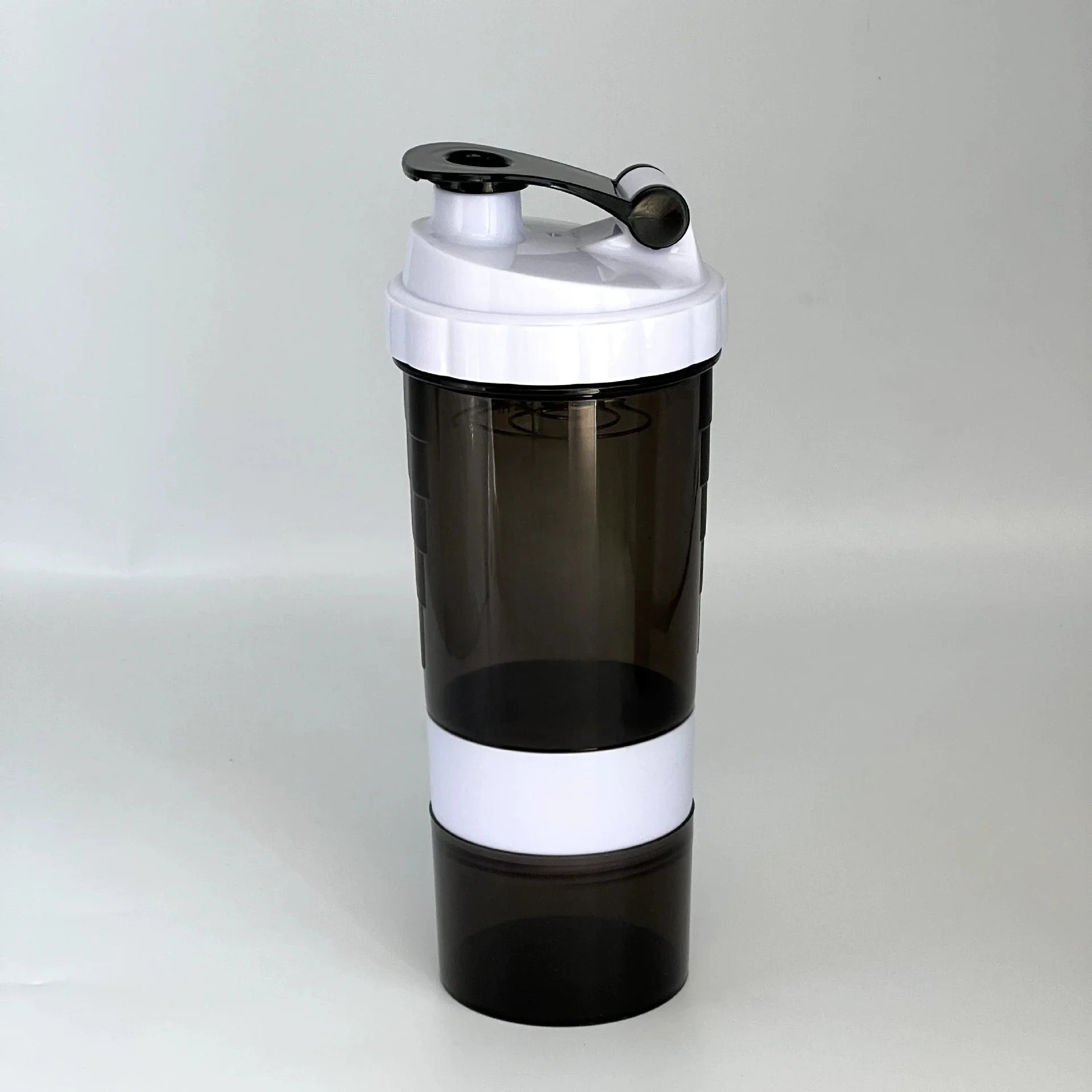 Bouteille de protéines Shaker à 3 couches, tasse à secouer la poudre, bouteille d'eau, tasse de mélange en plastique, bouteille d'exercice de musculation