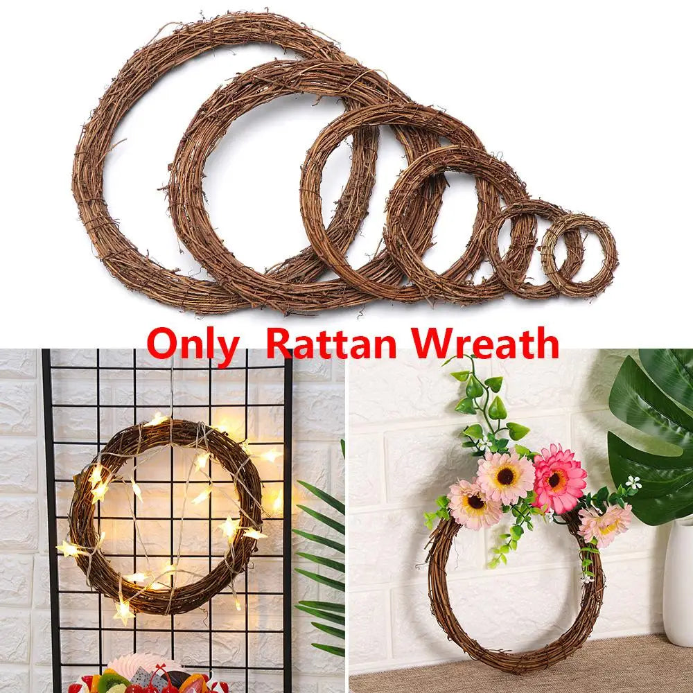 Decorative rattan garland for Ramadan, Eid Mubarak wedding wreath, garland supplies, DIY party, 8cm-30cm