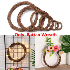Decorative rattan garland for Ramadan, Eid Mubarak wedding wreath, garland supplies, DIY party, 8cm-30cm