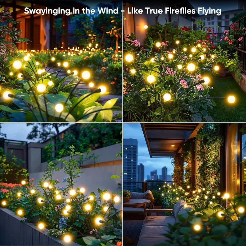 Lumières extérieures lampe de jardin solaire LED luciole prise de terre lampe IP65 étanche pour paysage cour vacances lumière décor