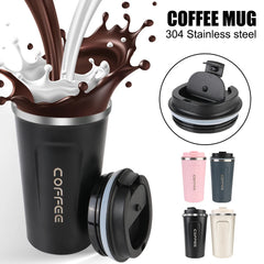 Tasse Thermos de voiture Thermo café pour thé eau café anti-fuite tasse Thermo de voyage tasse à café 380/510ML Double acier inoxydable