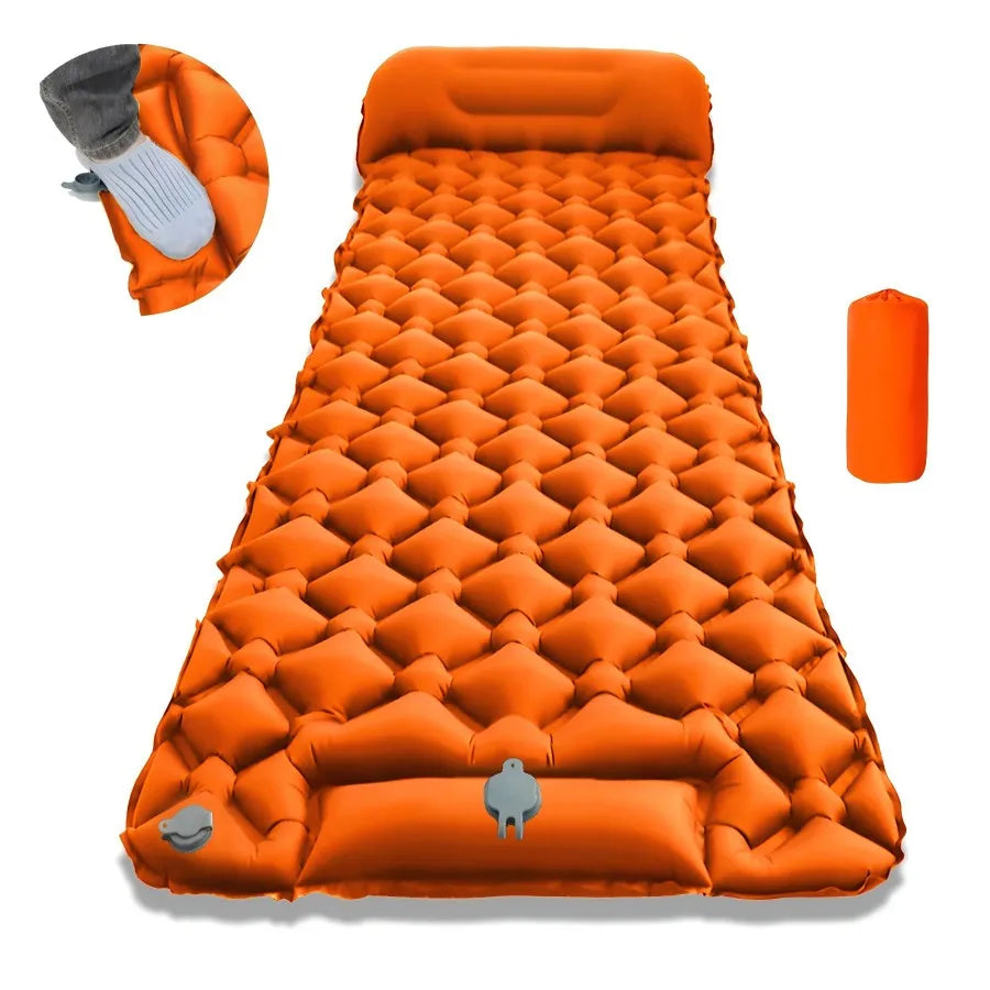 Nouveau matelas gonflable simple - Connectable, léger et portable pour le camping, les voyages, l'usage domestique - Expédition rapide!