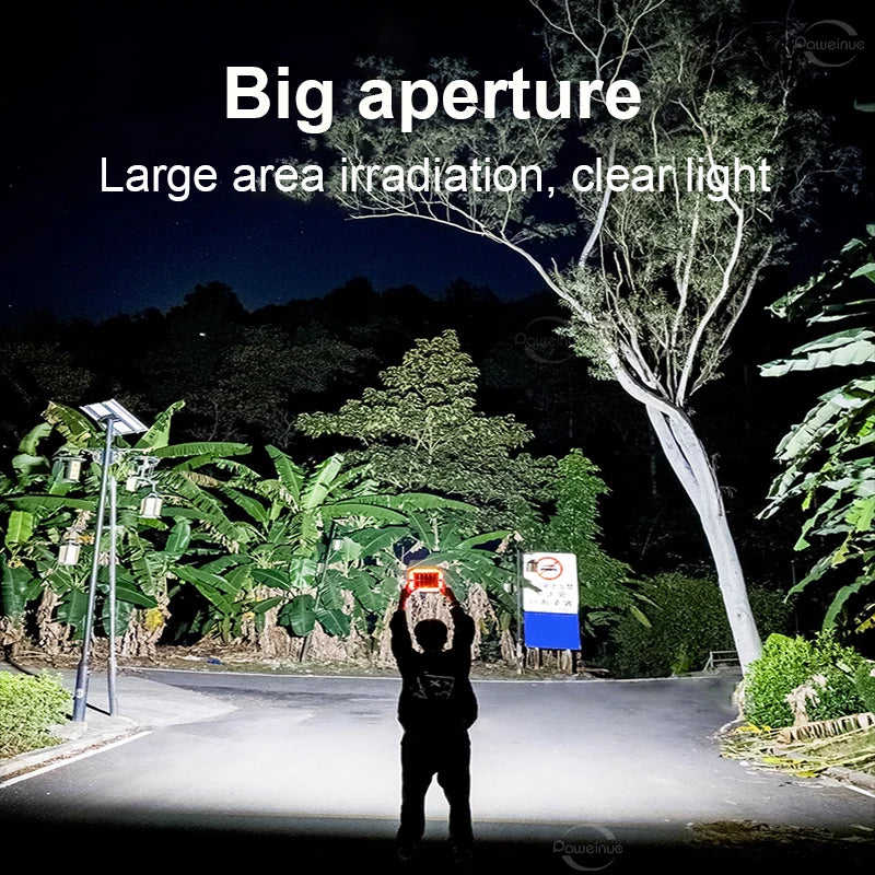 2025 New Outdoor Solar Lamp 35000000 LM LED Solar Light Outdoor Solar Light Emergency Camping Light Type-C Hanging Lantern