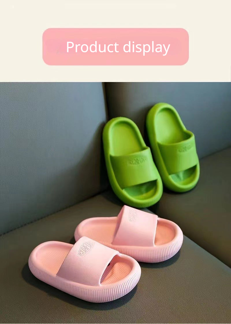 Pantoufles de salle de bain pour enfants, couleur unie, antidérapantes, semelle souple, pantoufles d'été pour garçons et filles de 4 à 10 ans, pantoufles de maison mignonnes