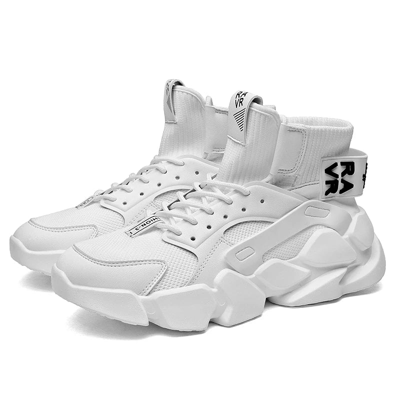 Chaussures pour hommes nouveau haut de gamme Beige hommes baskets grosses hommes chaussures rehausser la mode décontracté grande taille amortissement chaussures de Tennis Zapatillas