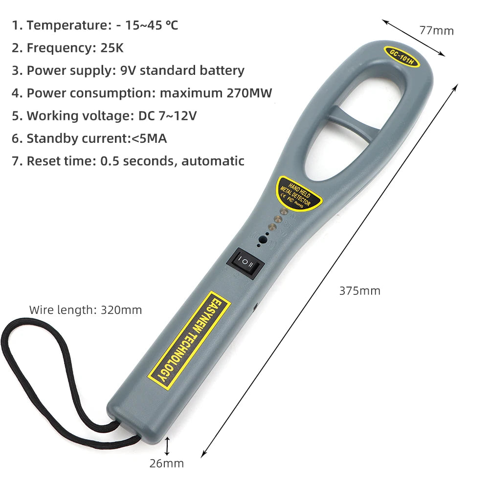 Portable metal detector wands for airport school security inspection, high sensitivity metal UAE