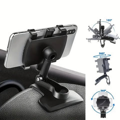 Support de téléphone universel pour tableau de bord de voiture 360 °     Support de voiture pour Smartphone rotatif, pour iPhone,
