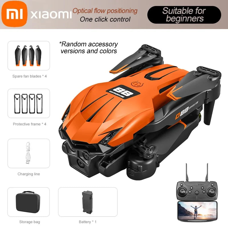 Xiaomi D88 Drone HD 8K double caméra photographie aérienne professionnelle flux optique vol stationnaire geste tir pliable quadrirotor ﻿