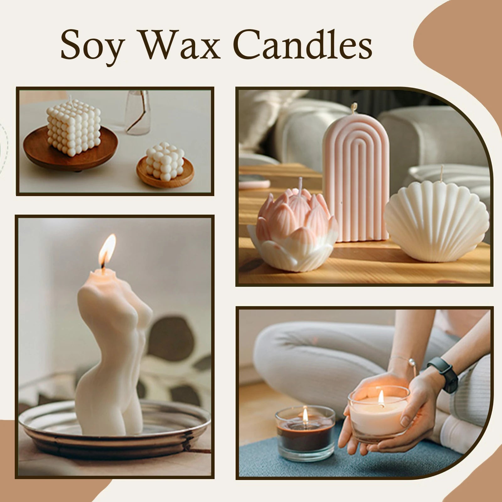 100g-1000g cire de soja naturelle bricolage bougies faites à la main artisanat faisant des fournitures 100% flocons de cire sans additifs bougie parfumée matière première